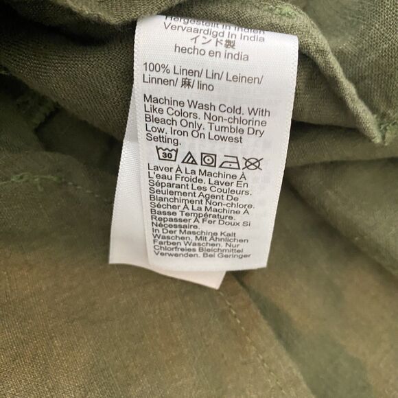 J Crew Baird Mcnutt Irish Linen Shirtdress Short Sleeve Dress Women’s Medium - Picture 12 of 13